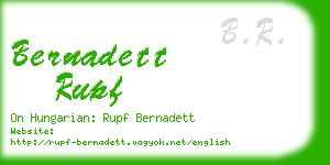 bernadett rupf business card